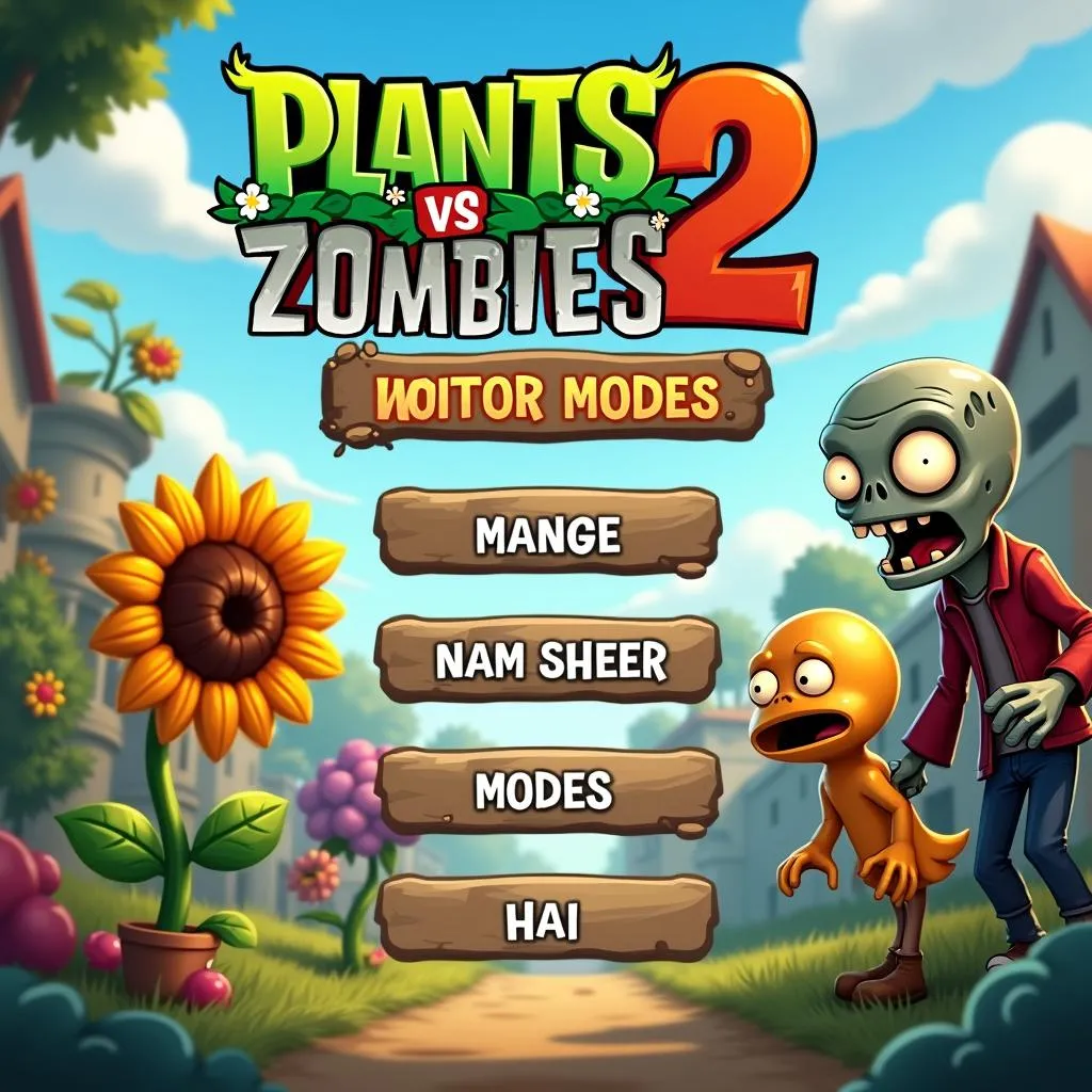 Plants vs Zombies 2 Giao Diện Chính