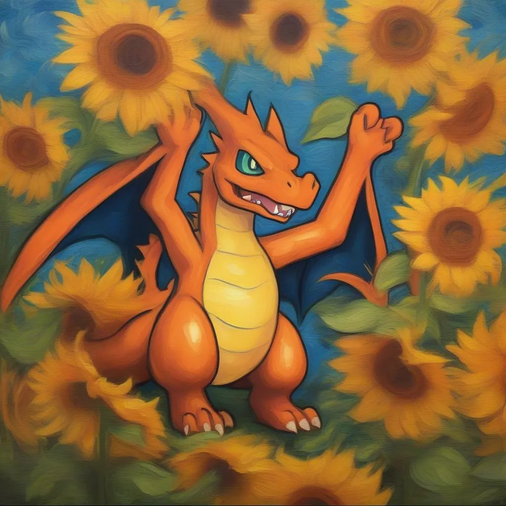 Pokemon Van Gogh Painting