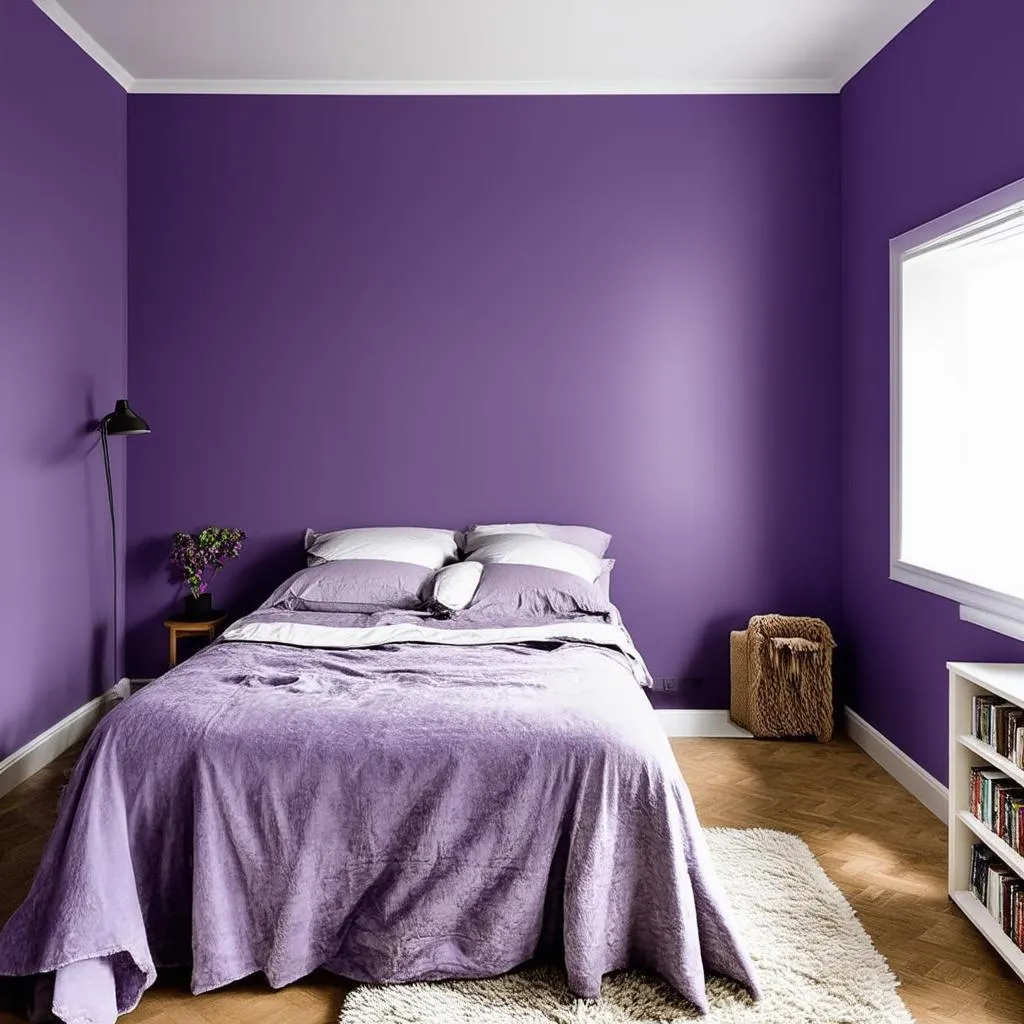 Ảnh Aesthetic Purple Wallpaper Trong Phòng