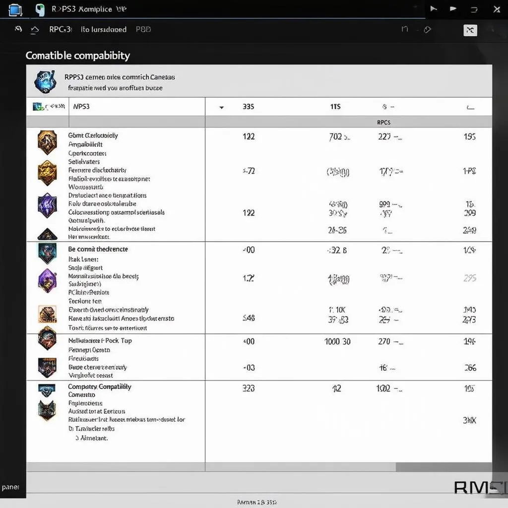 Hướng Dẫn Tương Thích RPCS3