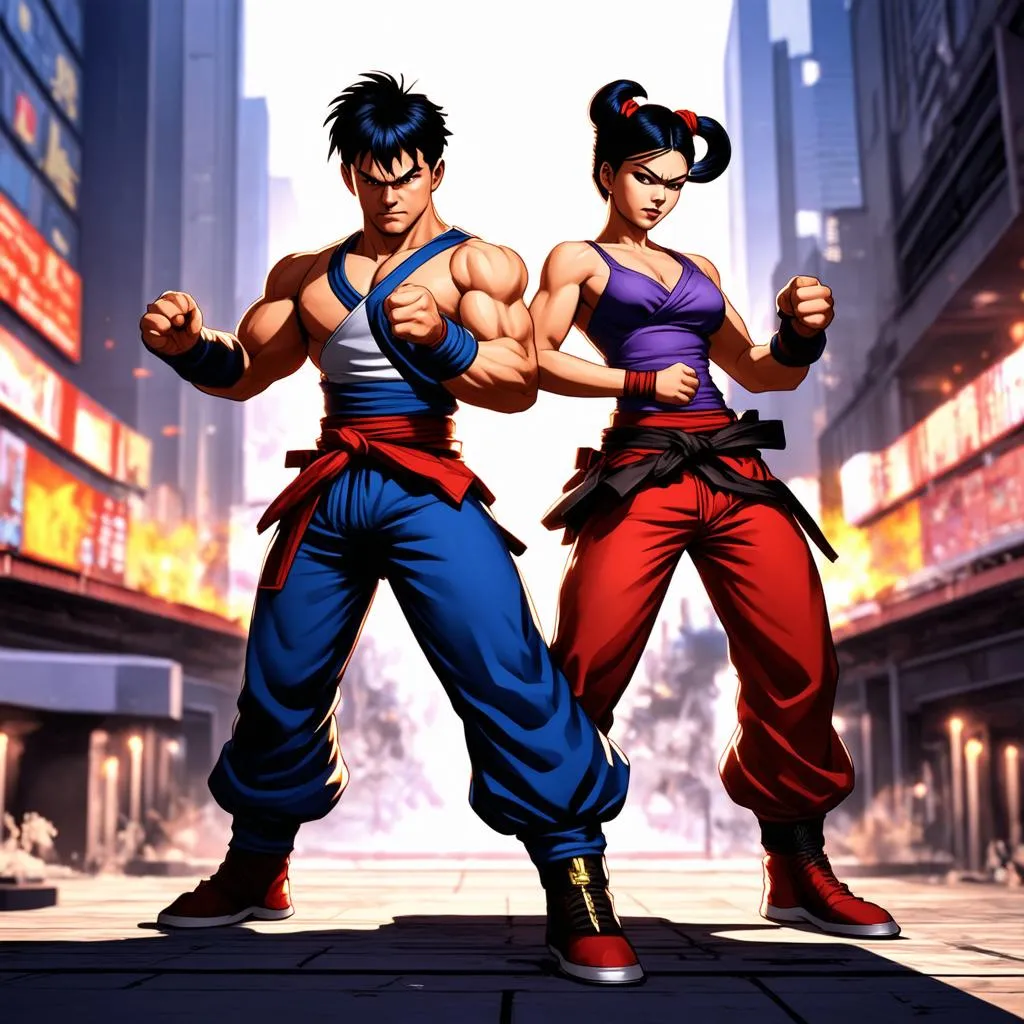 Ryu và Chun-Li trong Street Fighter 6