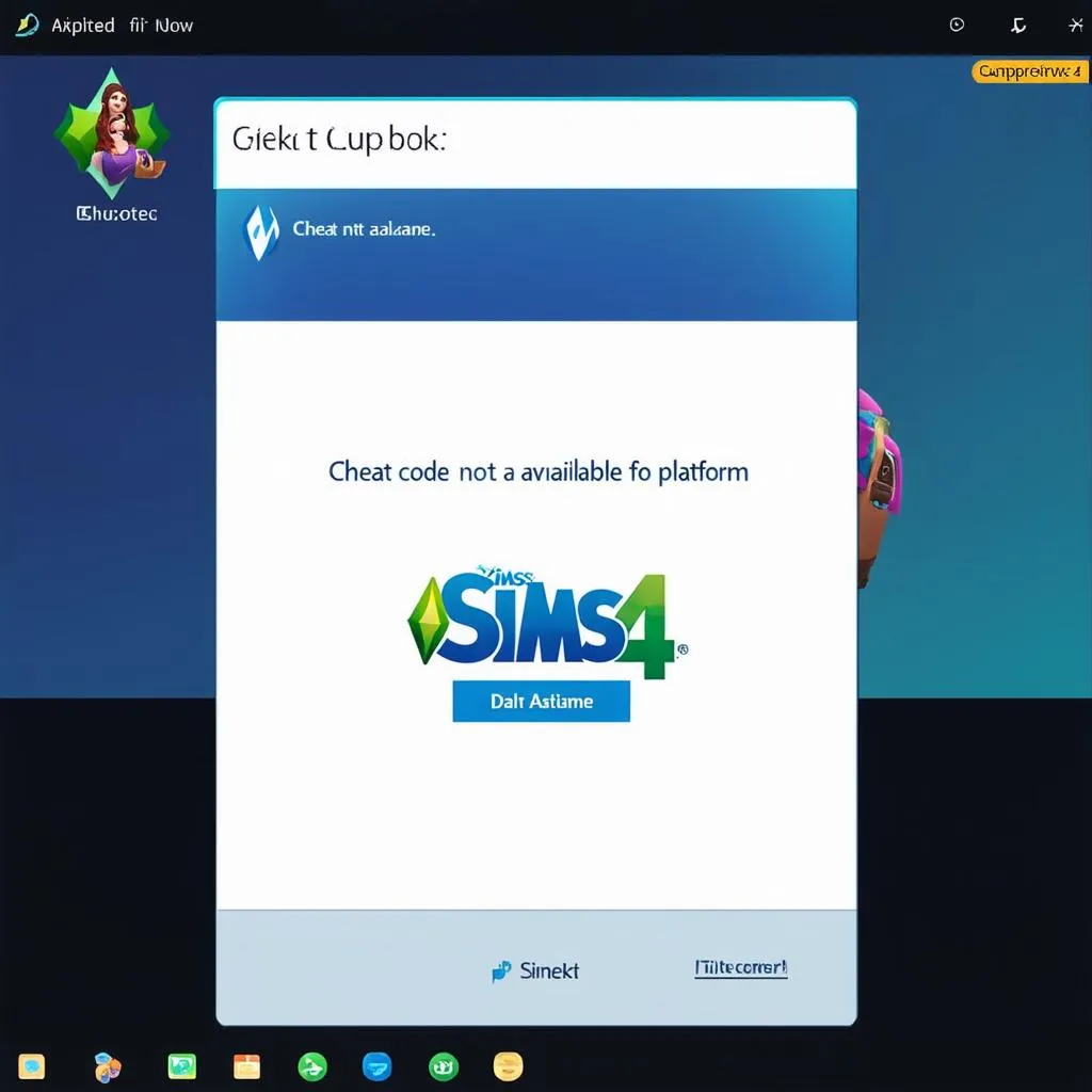 Sims 4 PS4 Cheat Error