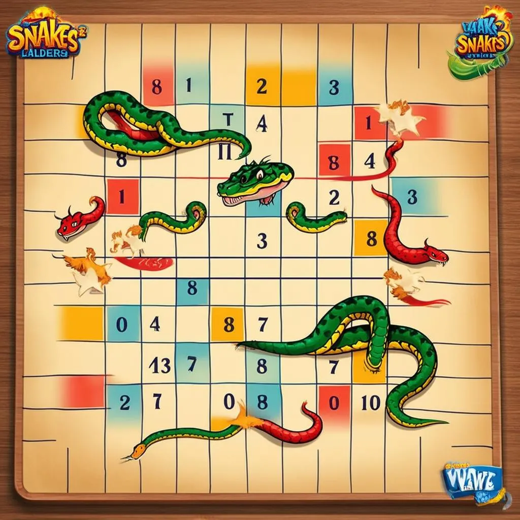 Snakes and Ladders board game