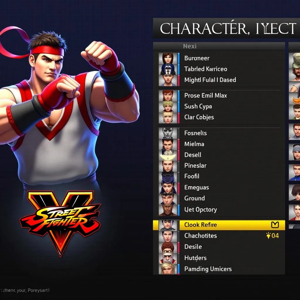 Giao diện Street Fighter 5 PC 2019