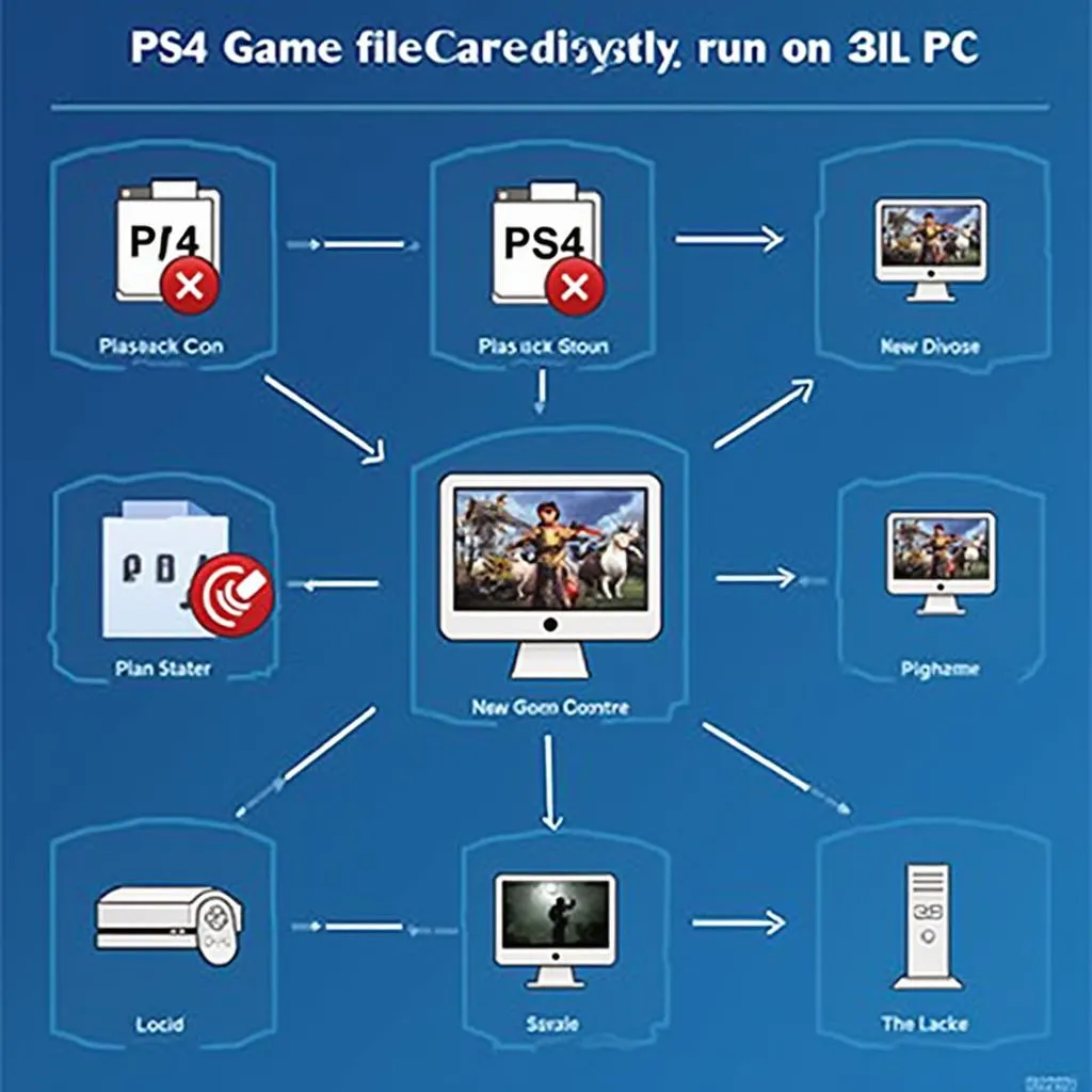 Hình ảnh minh họa việc tải game PS4 cho PC không thể chạy trực tiếp