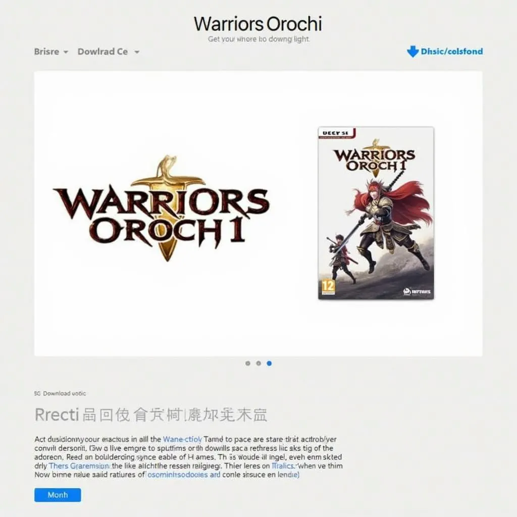 Tải Game Warriors Orochi 1 PC