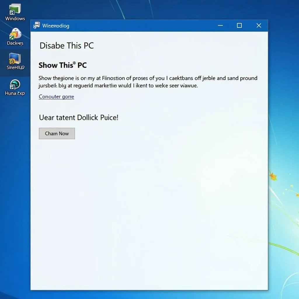 Tắt icon show this pc trên desktop