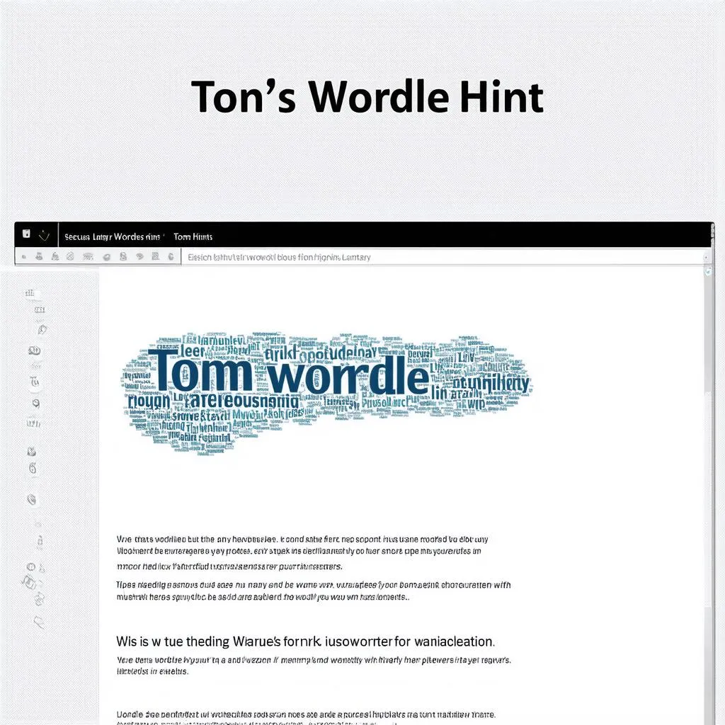 Tom's Wordle Hint