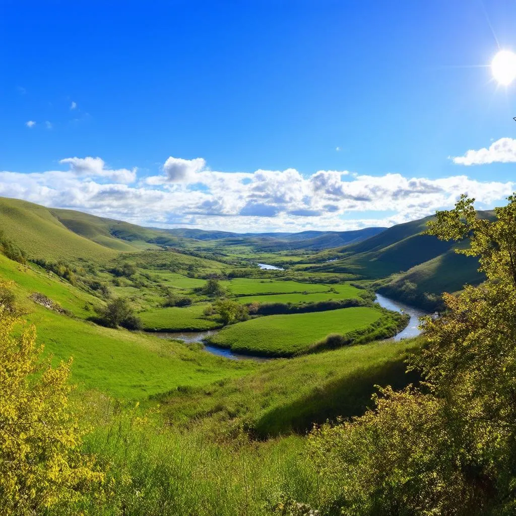 Tranquil Existence in a Valley