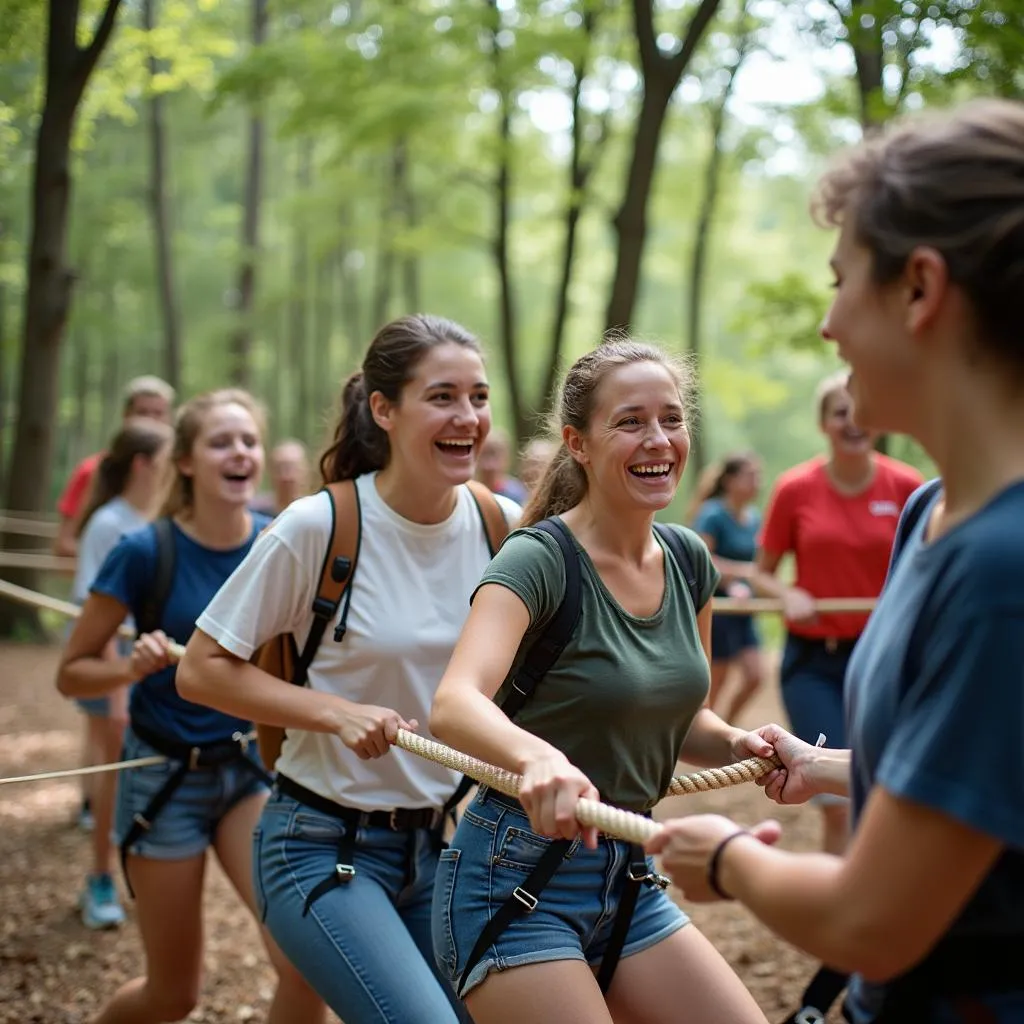 Trò chơi team building ngoài trời hấp dẫn