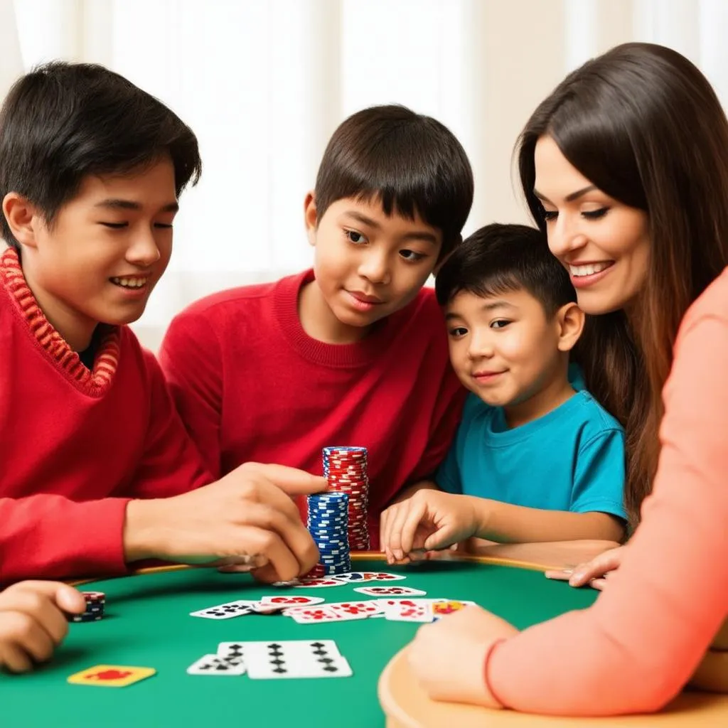 Uno card game family