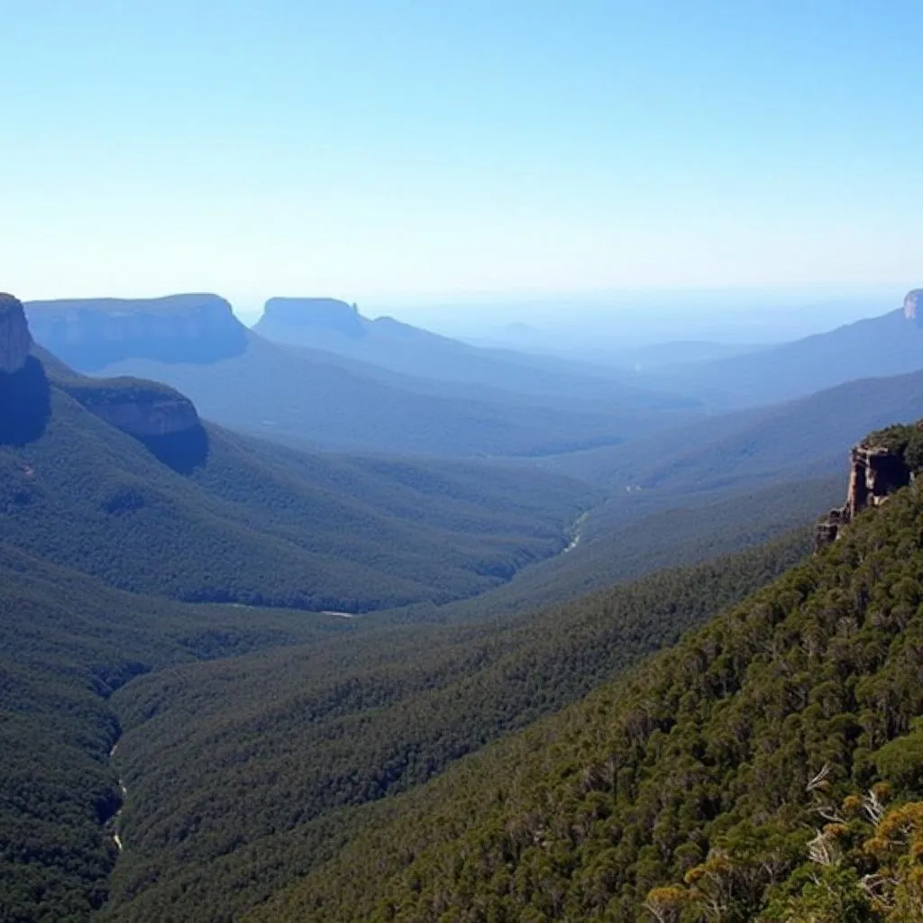 Khung cảnh hùng vĩ của vườn quốc gia Blue Mountains