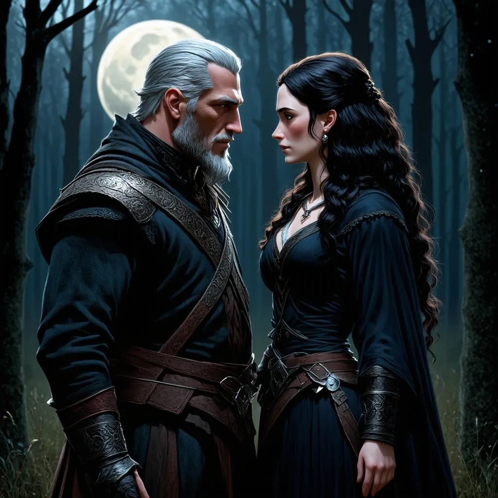 Geralt of Rivia and Yennefer