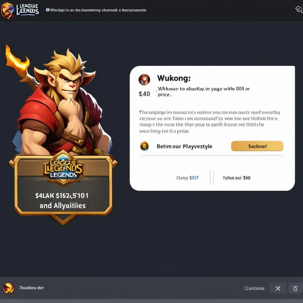 Wukong mua tướng trong LMHT