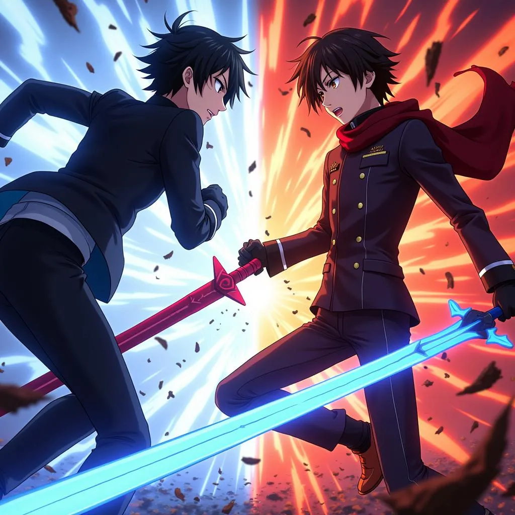 Kirito và Black Lotus đối đầu trong Accel World vs Sword Art Online