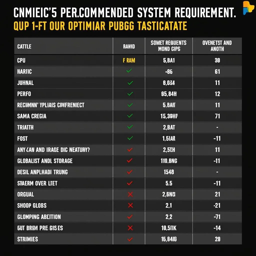 Cấu hình đề nghị chơi PUBG