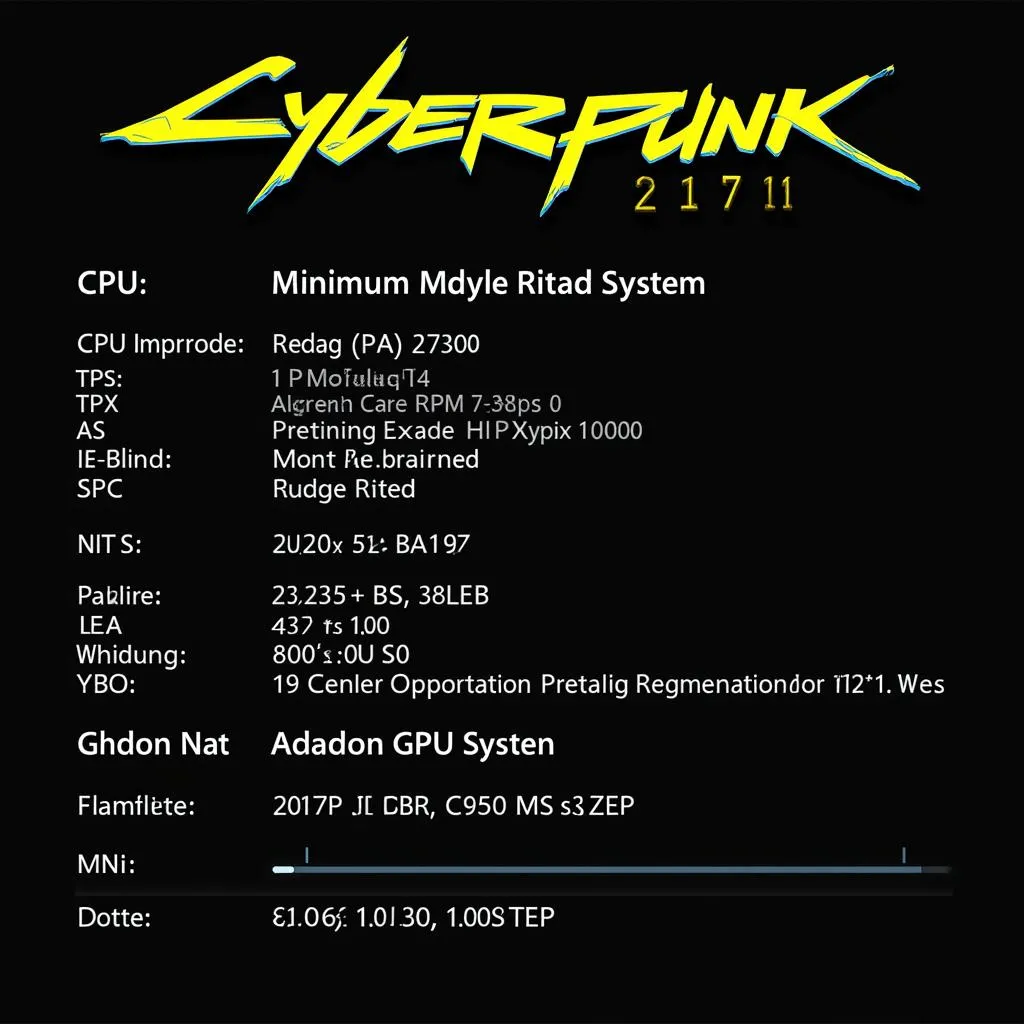 Cấu hình PC tối thiểu cho Cyberpunk 2077