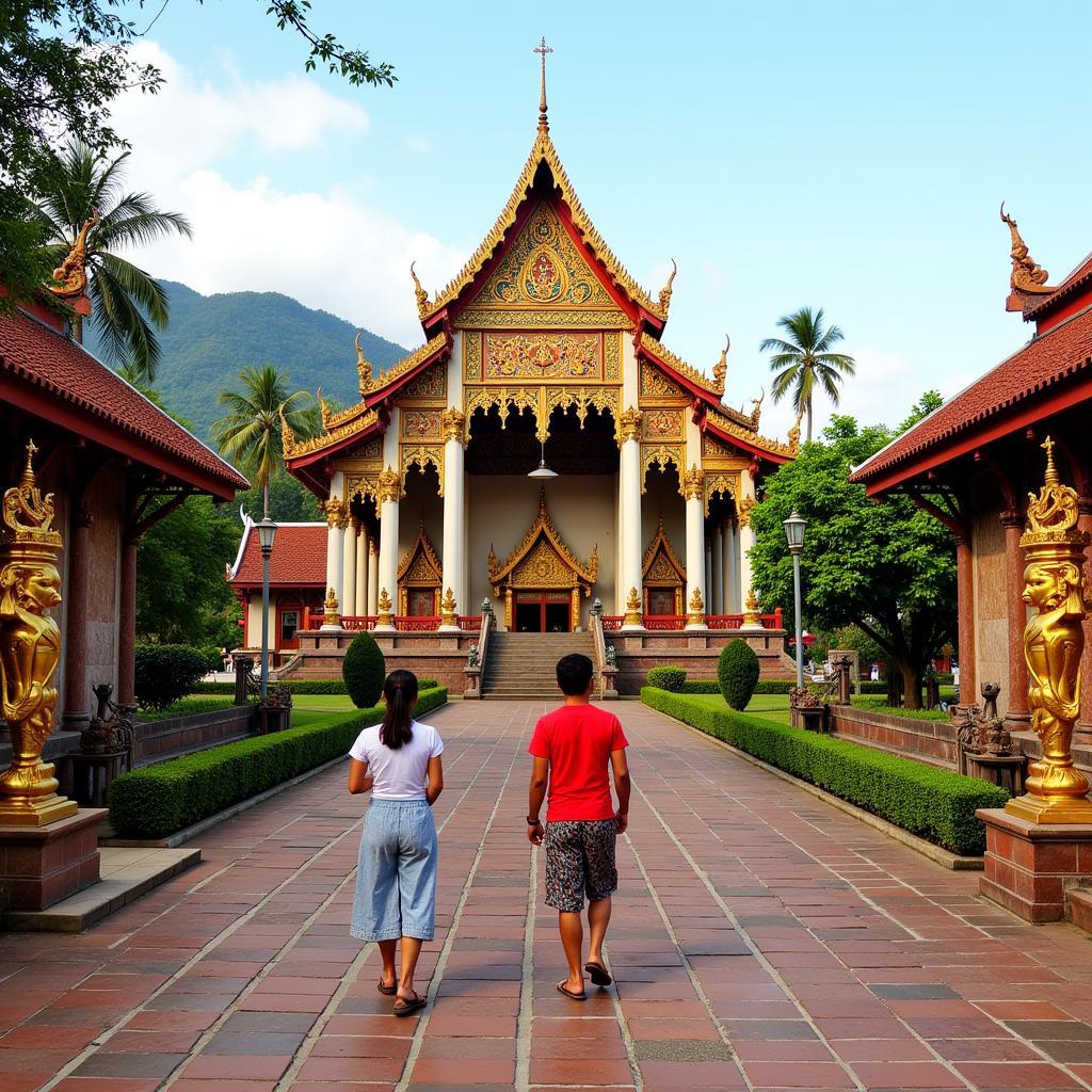 Văn hóa độc đáo của Chiang Rai được thể hiện qua các ngôi chùa cổ kính, lễ hội truyền thống và đời sống thường nhật của người dân