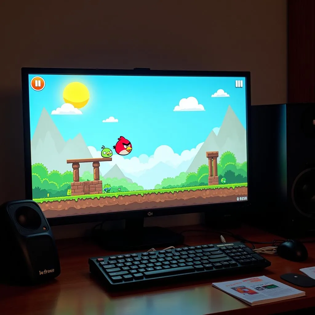 Chơi Angry Bird trên PC màn hình rộng