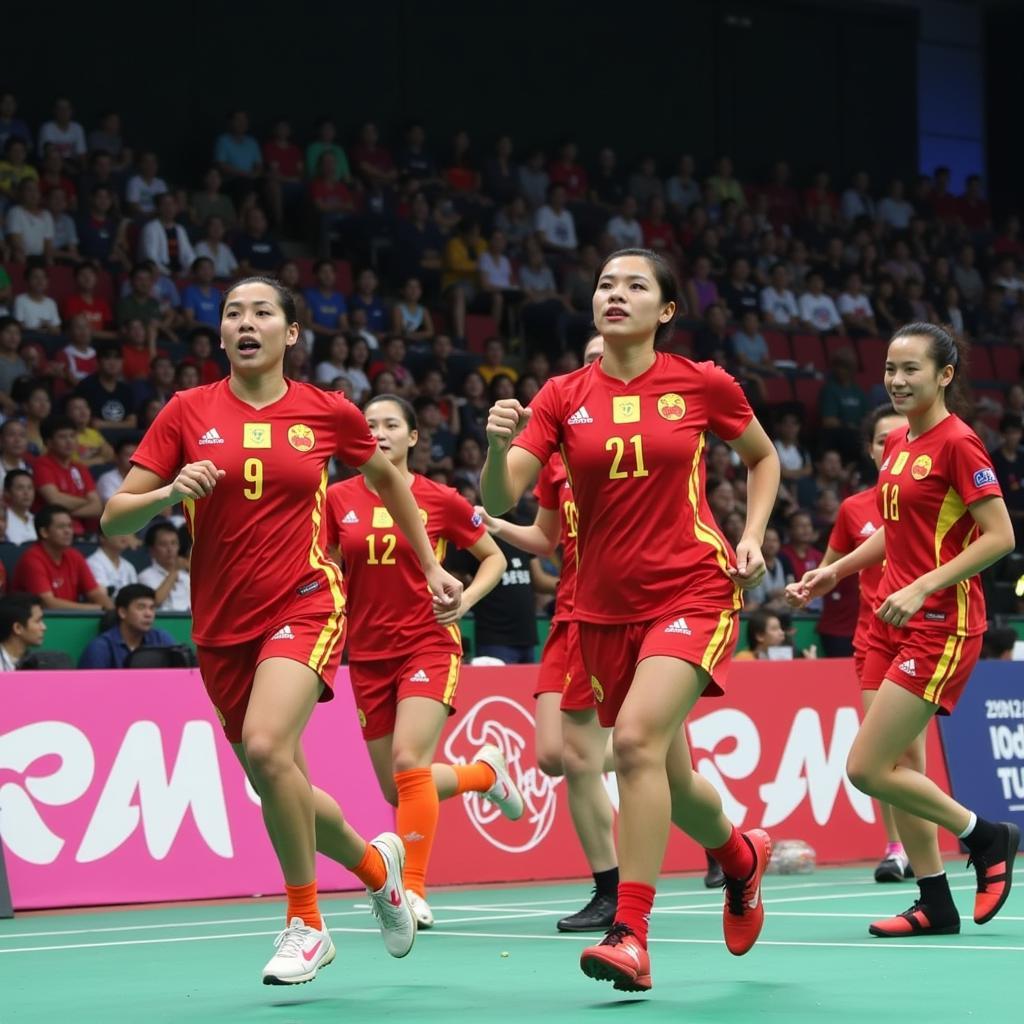 Chung kết bóng đá nam SEA Games 31: Các cầu thủ Việt Nam thi đấu đầy nhiệt huyết