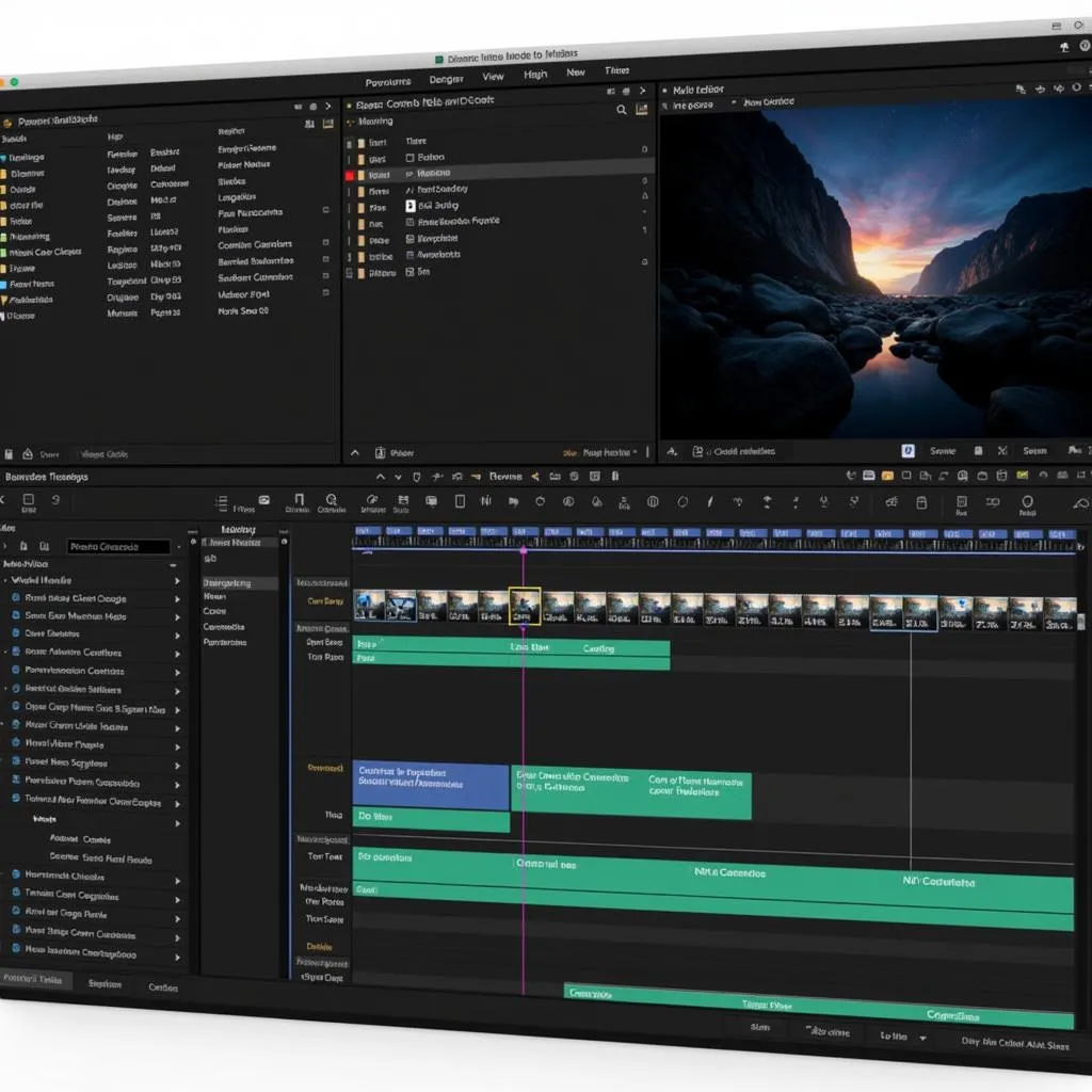 Giao diện phần mềm DaVinci Resolve