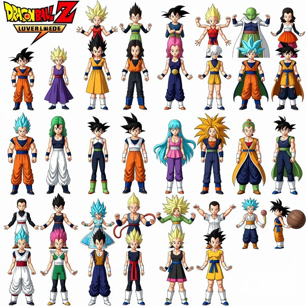 Hình ảnh các nhân vật trong Dragon Ball Z Battle of Z