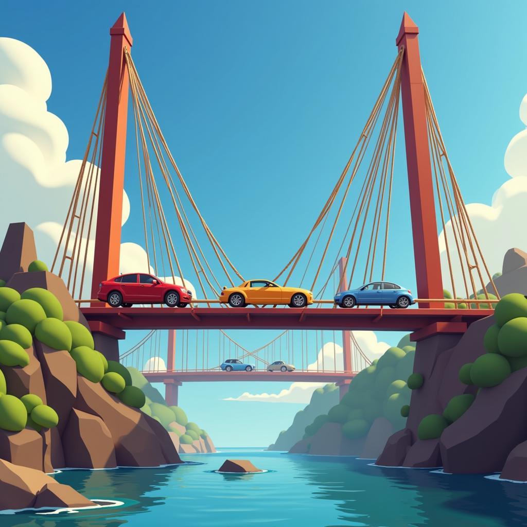 Hình ảnh game xây cầu Bridge Builder