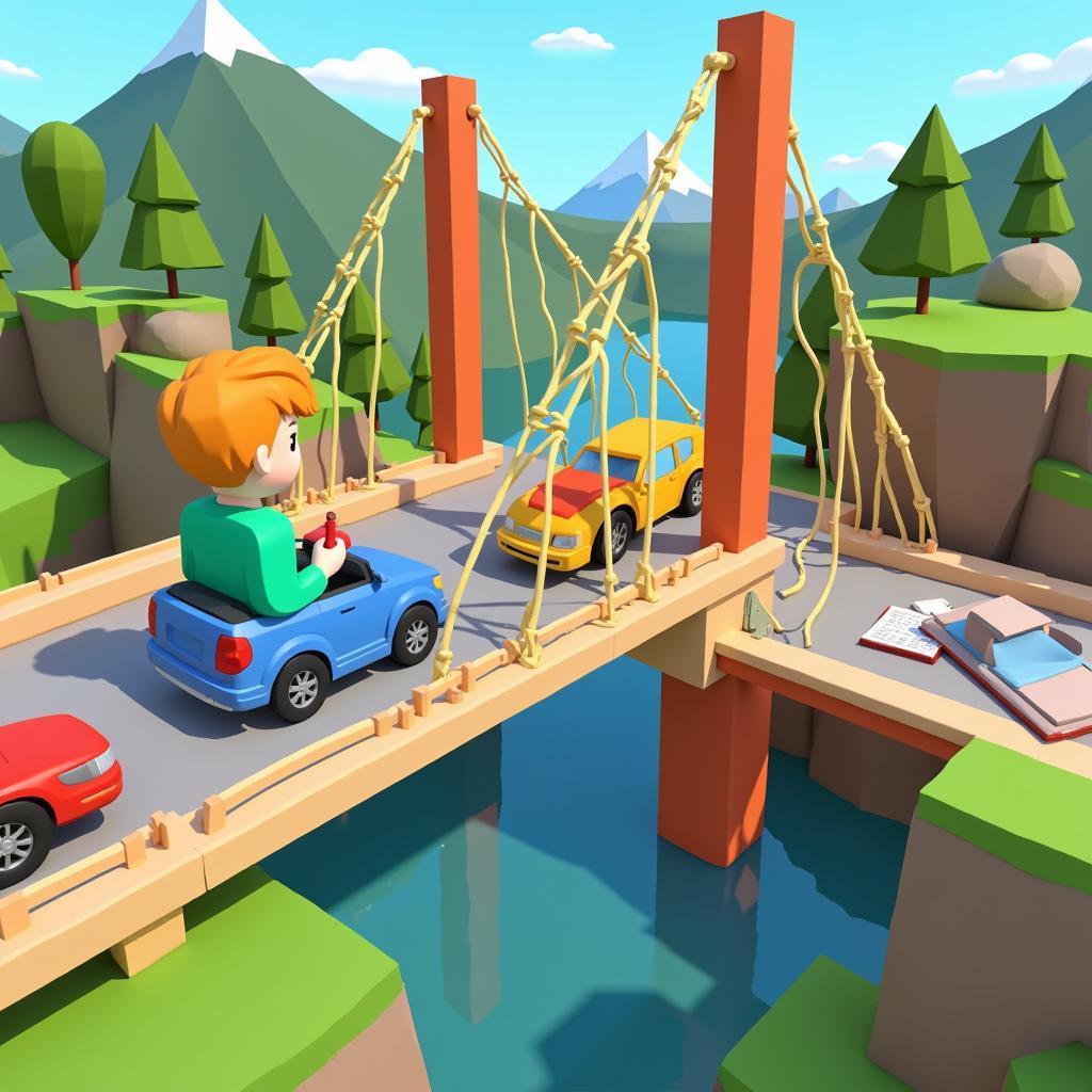 Hình ảnh game xây cầu Poly Bridge