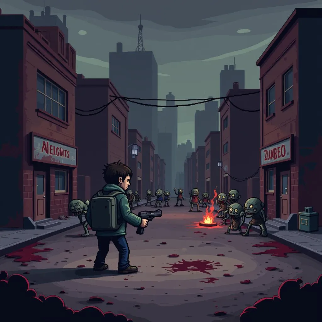 Game zombie 2d pc lối chơi đơn giản