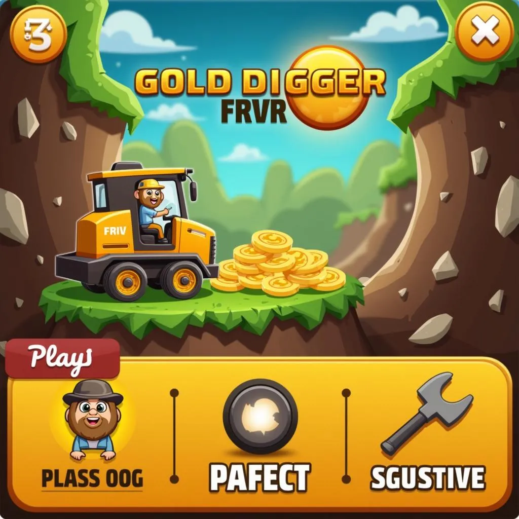 Giao diện trò chơi Gold Digger FRVR