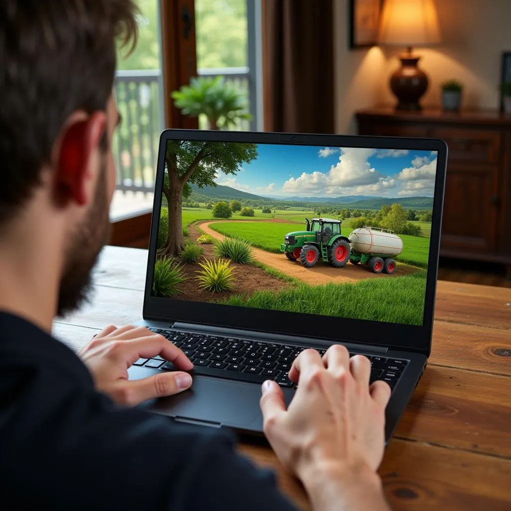 Laptop chơi game Làng Trại