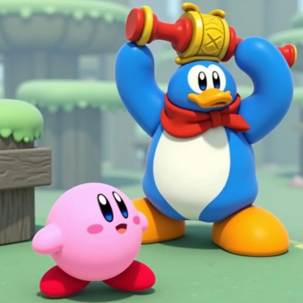 Kirby chiến đấu với King Dedede