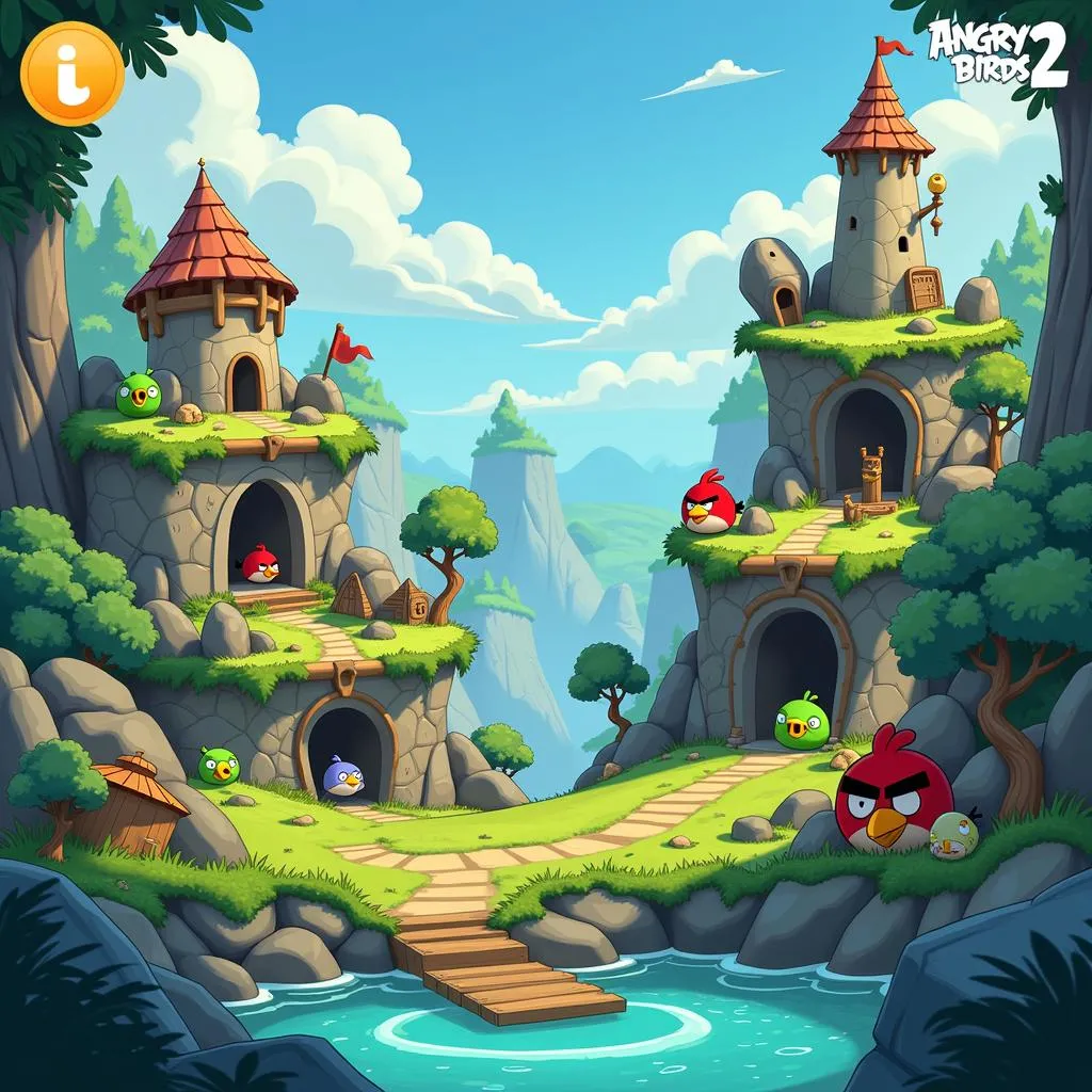 Màn chơi đầy màu sắc trong Angry Birds 2