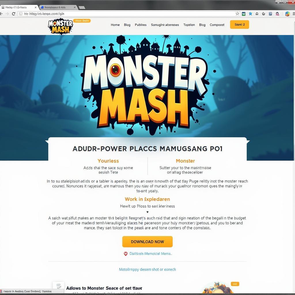 Trang web chính thức của Monster Mash Game