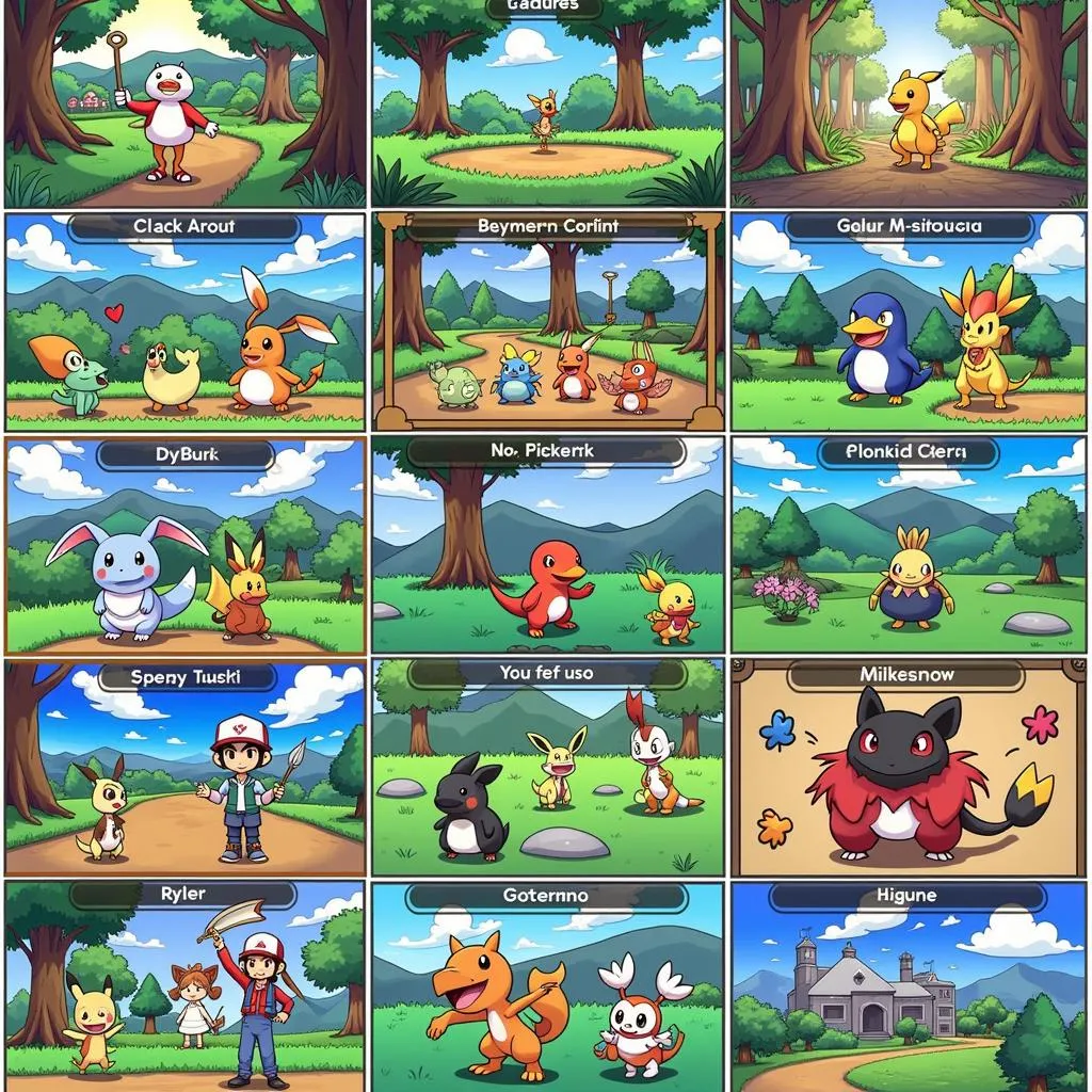 Hình ảnh minh họa sự đa dạng của Pokemon Mod