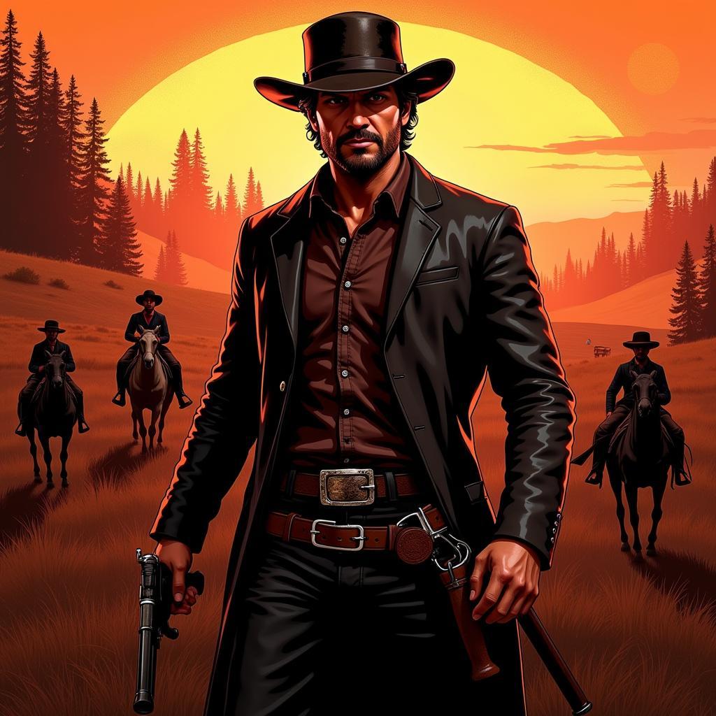 Arthur Morgan, nhân vật chính của Red Dead Redemption 2 PC Offline, đang phiêu lưu trong thế giới miền Tây hoang dã.