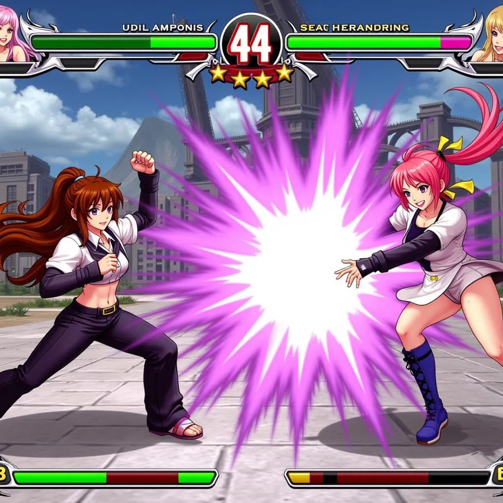 Ảnh chụp màn hình gameplay SNK Heroines Tag Team Frenzy