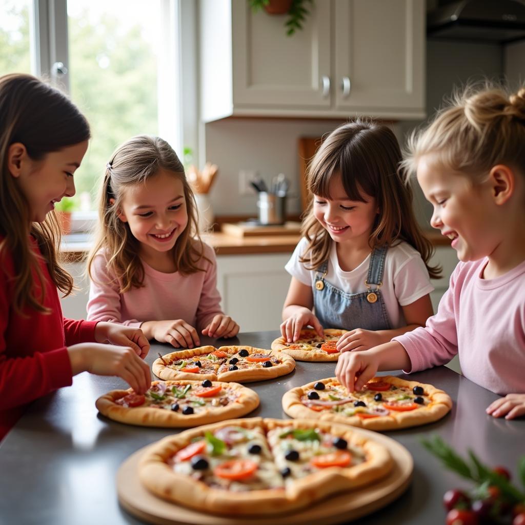 Trò chơi nấu ăn làm bánh pizza dành cho trẻ em