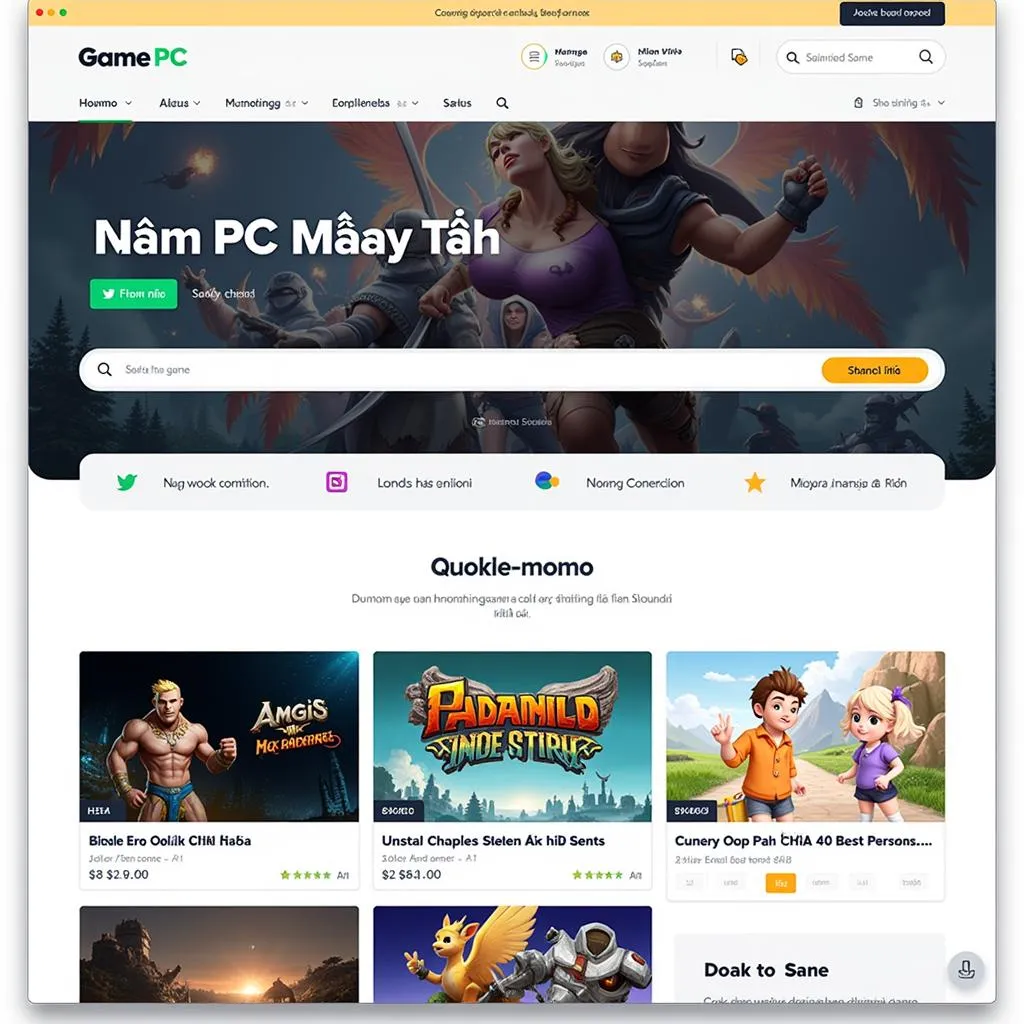 Giao diện website Game PC Máy Tính Giá Rẻ Nhất Hà Nội