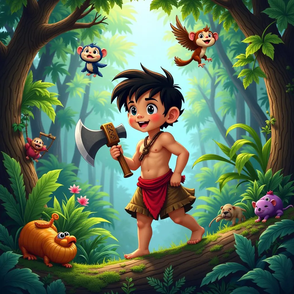 Wonder Boy phiêu lưu trong khu rừng